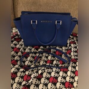 Michael Kors Royal Blue Selma Satchel